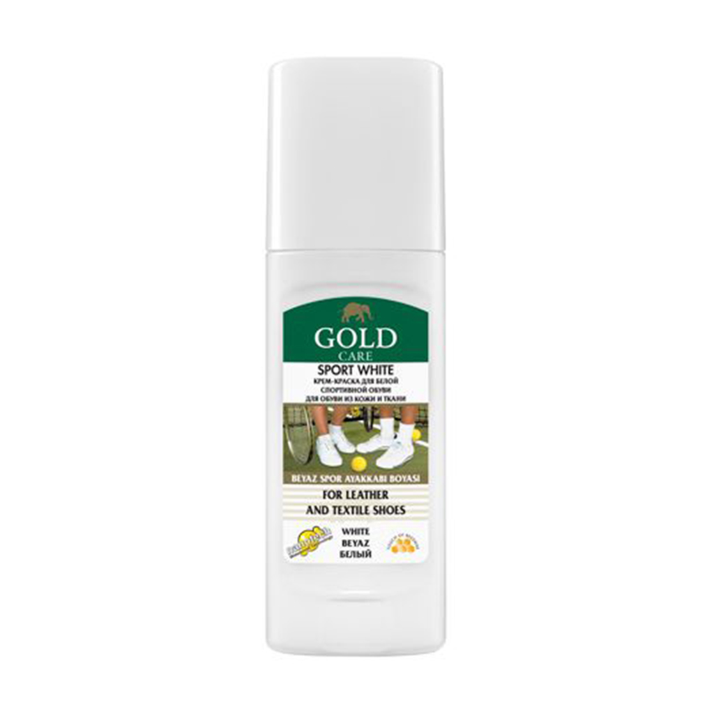 Крем-фарба для спортивного взуття Gold Care Sport White Білий, 75 мл