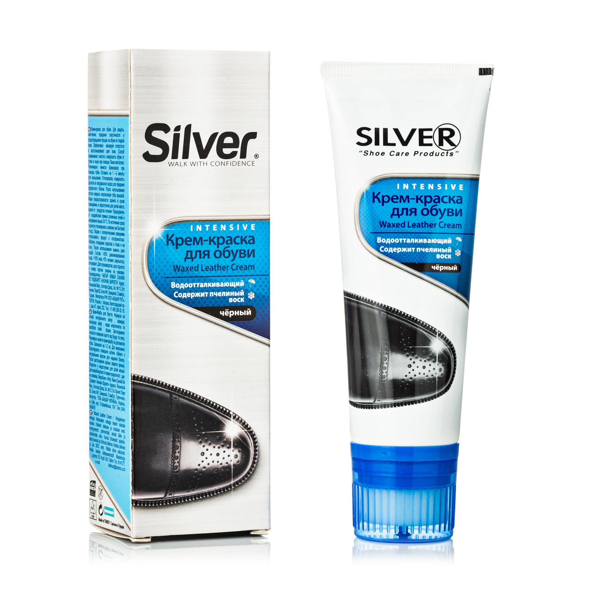 Крем-фарба для взуття Silver Intensive Чорна, 75 мл